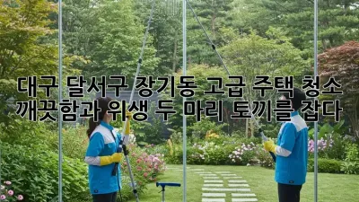 대구 달서구 장기동 고급 주택 청소: 깨끗함과 위생, 두 마리 토끼를 잡다!